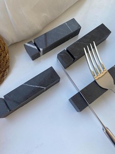 Best-seller Marbre Naturel Cuillère Fourchette Couteau Repose-Couteau Ensemble Fait Main De Luxe Vaisselle De Salle À Manger Porte-Ustensiles Décor Moderne Restaurants - Product Image 5