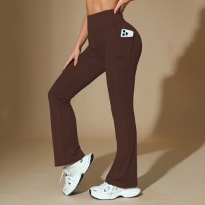 OEM Custom Workout Leggings High Waist Push Up Gym <b>Pants</b> Moisture Wicking Yoga Tights Fitness Sportswear Stretch Activewear - Product Image 1