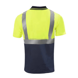 Camisa de Trabajo de Seguridad Reflectante para Hombre, Polo de Trabajo Fluorescente Amarillo de Alta Visibilidad, Polo de Seguridad Reflectante Protector - Product Image 5