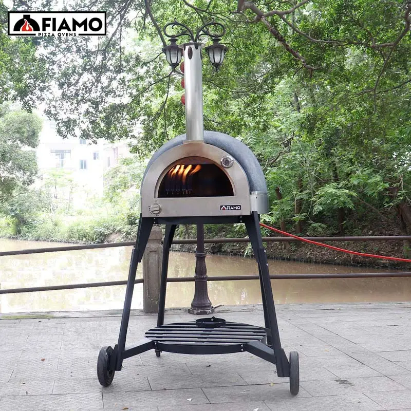 FIAMO MAXI fornello da campeggio propano barbecue Gas argilla ceramica forno per Pizza a Gas e legno per negozio