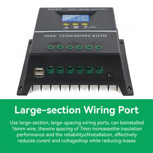 Contrôleur de charge solaire intelligent automatique MPPT 12V 24V 36V 48V 100A pour systèmes solaires - Product Image 3