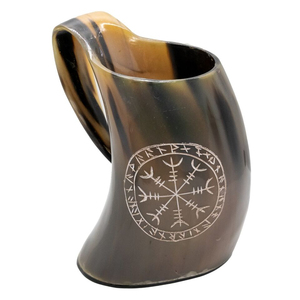 Jarra de cuerno vikingo tradicional artesanal indio, estilo animal ecológico para acampar, ferias renacentistas, venta al por mayor directa - Product Image 2