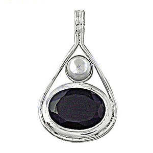 Pendentif élégant pour femme en argent 925, pierre précieuse noire plaquée, charme religieux en forme de goutte d'eau, personnalisable avec diamant, personnalisable avec un numéro - Product Image 3