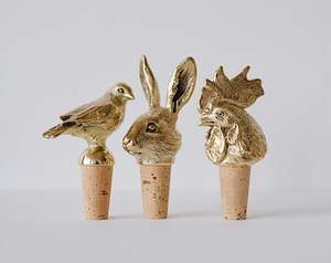 H.M.A Artesanía Elegante Metal Top Tapón para botella de vino Base de corcho única para Bar y regalos - Product Image 4