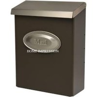 Buzón de Correo de Plástico Pequeño para Exterior, Montaje en Suelo, Diseño Forjado, Color Marrón, Estilo Vintage, 5L, Venta al Por Mayor