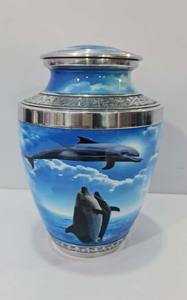 Urne de crémation en laiton revêtu d'émail de fleur de Rose, de qualité supérieure, Design moderne, meilleure vente, rangement - Product Image 5