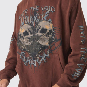 Sweat à capuche oversize pour homme, en coton lourd, uni, imprimé personnalisé, pull streetwear, vente en gros OEM - Product Image 5