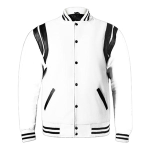 Veste de baseball vintage en polyester personnalisée OEM, style streetwear, coupe-vent respirant pour jeunes, doublure en laine, logo personnalisé, homme - Product Image 1