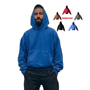 Sweat-shirts pour hommes personnalisés brodés au printemps, logo, sans cordon de serrage, doublure unie, long, 100% coton, poids lourd, tissu éponge français, anti-rétrécissement - Product Image 3