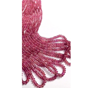 8 brins de spinelle rose naturel 3mm-4mm perles à facettes rondelle 323 Ct Lot Iroc ventes 16 pouces de longueur spinelle perles de pierres précieuses US $226 - Product Image 3