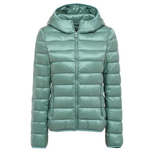 Chaqueta Bomber de Invierno Ligera de Alta Calidad al por Mayor, con Capucha, Diseño Personalizado, para Mujer, Rellena de Algodón, Impermeable y Cortavientos - Product Image 5