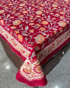 Tendance indien fait à la main bloc impression nappe ensemble motif Floral décor à la maison Table couverture tapis serviettes coureur Unique nappe - Product Image 6