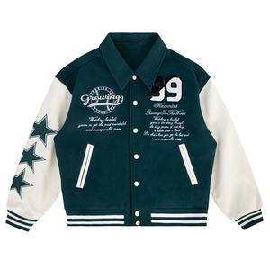 Veste de baseball vierge à capuche pour hommes personnalisée de haute qualité/Vente en gros de veste universitaire Lettermen avec écusson personnalisé - Product Image 6