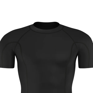 Chemise de compression athlétique homme coupe ajustée à manches courtes respirant équipement d'entraînement à séchage rapide - Product Image 6