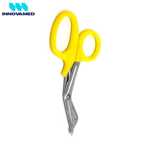 กรรไกรตัดแผลสเตนเลสสตีลที่มีนวัตกรรมกรรไกรสำหรับการผ่าตัดมีด้ามจับสีเหลืองพื้นฐาน7.5 - Product Image 5