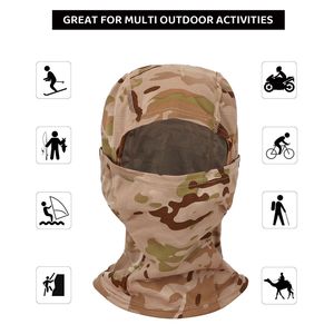 Factory Wholesale Custom Logo Balaclava Fashion Ski <b>Mask</b> Outdoor Sports Polyester Unisex Adults Camouflage Tactical Balaclava - Product Image 4