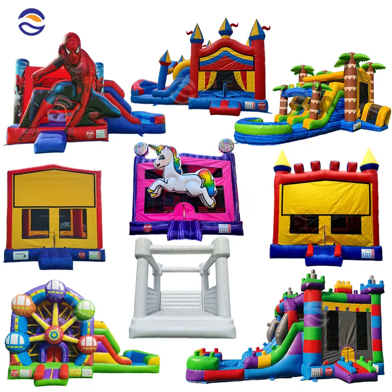 Anak-anak Bulan Tiup Moonwalk Air Jumper Bouncy Castle Melompat Komersial Bouncing Rumah Combo Pesta Sewa untuk Dijual