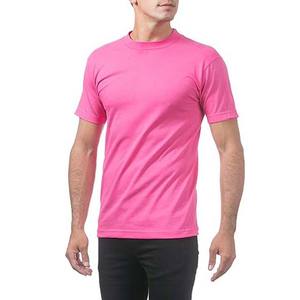 <b>Men's</b> Heavyweight Cotton Short Sleeve Crew Neck T-<b>Shirts</b> <b>Pink</b> Color Slim Fitness Premium Quality Breathable Streetwear <b>Men</b> <b>Shirt</b> - Product Image 5