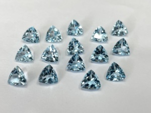 บุษราคัมสีฟ้าท้องฟ้าธรรมชาติ6มม. ล้านล้านรูปทรงเหลี่ยมเพชรพลอยบุษราคัมสีฟ้าหลวม - Product Image 4