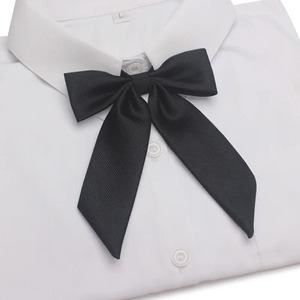 38cm*5cm Solid Color Kids Female Student Lazy <b>Ties</b> School Uniform Cravat Red <b>White</b> Graffiti <b>Tie</b> Neckwear 100% Silk Striped - Product Image 3