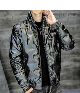 Veste en duvet blanche d'hiver pour hommes personnalisée en gros Veste polaire de haute qualité, style mode, grande taille - Product Image 5