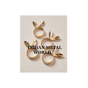 ชุดแหวนรองผ้าเช็ดปากทำจากทองเหลืองทรงและขนาดสำหรับร้านอาหาร4ชิ้น - Product Image 6