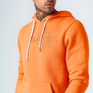 Survêtements d'entraînement décontractés respirants de haute qualité pour hommes grandes tailles, avec logo personnalisé, pour la gym, couleur unie, hiver, OEM, à capuche - Product Image 3