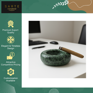 ที่เขี่ยบุหรี่หินอ่อนสีเขียวแกะสลักด้วยมือปรับแต่งได้ - Product Image 2