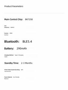 Gafas Inteligentes M88 <span class=keywords><strong>con</strong></span> Cámara HD de 2MP, Traducción por IA, Audio Inalámbrico Bluetooth, Gafas de Sol Resistentes al Agua IPX5 para Deportes al Aire Libre - Product Image 3