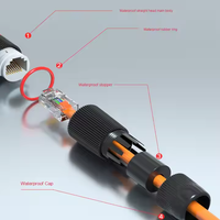 Connecteur de câble Ethernet RJ45 étanche à l'eau et à la poussière pour extérieur, coupleur double port traversant 100 m, rallonge de câble réseau