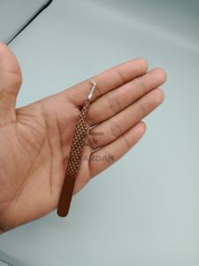 Pince à cils de haute qualité 90 degrés pointe de Fiber couleur marron chocolat boîtes de cartes en acier inoxydable durables pour pince à cils - Product Image 3