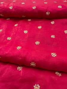 Élégant espace soie or Jari Butti tissu de broderie pour Boutique mariée et vêtements ethniques traditionnels robes Sarees Lehengas - Product Image 4