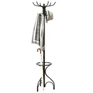 Double Tiered Hooks Coat Racks With An Umbrella Stand Space Stylish And Traditional Look Provide A Perfect Organized Piece