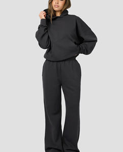 Survêtement décontracté à capuche pour femme, haute qualité, hiver, 100% coton biologique, tissu respirant mi-lourd/lourd - Product Image 1