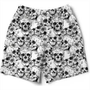Short de haute qualité pour hommes avec impression tête de mort personnalisé respirant taille moyenne polyester élastique Service OEM disponible - Product Image 3