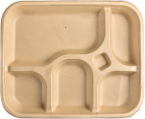 Assiettes jetables de canne à sucre blanche biodégradable 5 CP de qualité supérieure pour anniversaire à emporter - Product Image 3