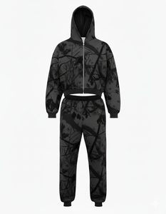 Men Oversized Heavyweight 100% Cotton Fleece Winter Hoodie Acid Wash Vintage <b>Streetwear</b> Distressed Zip Breathable Custom - Product Image 4