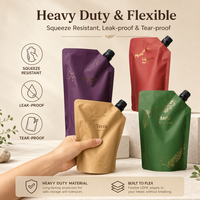 Pochette souple personnalisée en LDPE écologique avec bec verseur, 0,16 mm, étanche, pour détergent liquide et jus, support OEM ODM