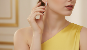 Pendientes de Aro de Oro con Diamantes de Imitación para Mujer - Product Image 6