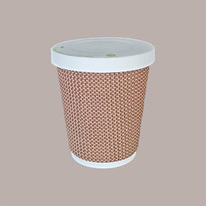 100 pcs BT42 gobelets en papier thermique 12oz 420ml verres jetables marron naturel - Product Image 1