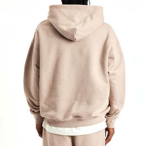 Sweat-shirt pour homme en coton mélangé de qualité supérieure, séchage rapide, brodé, uni, teint en pièce, pour l'hiver, motif uni, en gros - Product Image 3