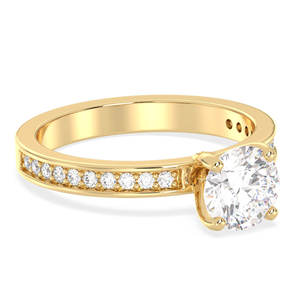 Anillo Solitario de Moissanita con Corte Brillante Redondo REYES de 1.43 Quilates en Plata de Ley 925, Anillos de Compromiso Certificados por GRA para Mujer - Product Image 3