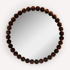 Espejo de resina de gama alta, espejo de pared decorativo ovalado para sala de estar, dormitorio y pasillo, elegante espejo con marco de resina para el hogar - Product Image 1