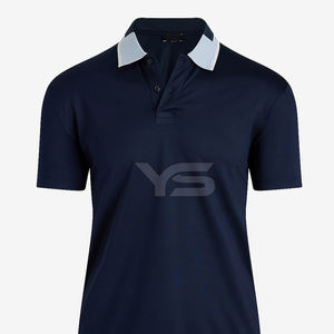 Polo en jersey respirant pour homme Motif solide ODM Fourniture Méthode de tissage teint uni - Product Image 5