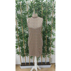Robe mini en scuba à col roulé sans manches pour femme de Jane's, à motifs, avec ceinture, pour un usage quotidien décontracté - Product Image 6