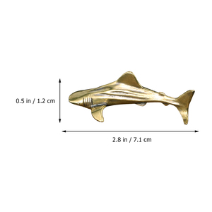 Grande Figurine de Poisson Solide Vaisselle Showpiece Décoratif en Aluminium Moulé Requin Sculpture mammifères Thème Statue Personnalisée - Product Image 2
