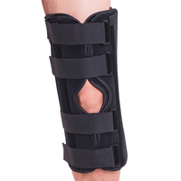 Attelle de soutien du genou à rotule ouverte Auxmed avec sangles de compression réglables, unisexe, pour la récupération post-chirurgicale quotidienne
