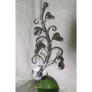 Silver Mirror Polished Brass Hanging Key Display <b>Rack</b> Metal Steel Key Hanger and <b>Hooks</b> Organizer for Office and Home Storage - Product Image 2