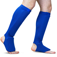 Protège-tibias en polyester et coton écologiques de haute qualité pour adultes, protection professionnelle, design pliable, MMA Muay