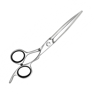 กรรไกรตัดผมแบบปรับแต่งได้สำหรับช่างตัดผมปลายเคลือบเงาพร้อมใบมีดสแตนเลสคมราคาขายส่ง - Product Image 4